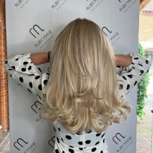Barbie Blonde Hair at Ruby Mane Hairdressers in Surrey